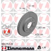 Слика 1 на кочионен диск ZIMMERMANN COAT Z 380.2157.20