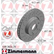 Слика 1 на кочионен диск ZIMMERMANN COAT Z 400.3654.20
