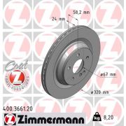 Слика 1 на кочионен диск ZIMMERMANN COAT Z 400.3661.20