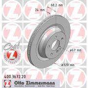 Слика 1 на кочионен диск ZIMMERMANN COAT Z 400.3672.20