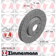 Слика 1 $на Кочионен диск ZIMMERMANN COAT Z 400.3694.20
