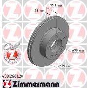 Слика 1 на кочионен диск ZIMMERMANN COAT Z 430.2601.20