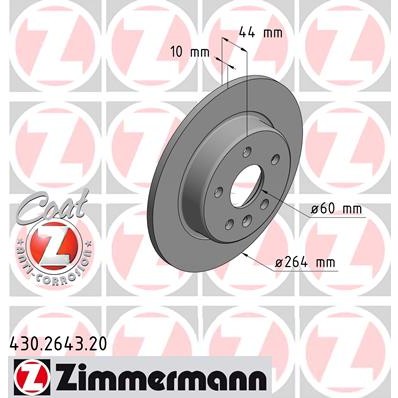 Слика на Кочионен диск ZIMMERMANN COAT Z 430.2643.20