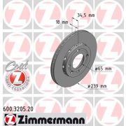 Слика 1 на кочионен диск ZIMMERMANN COAT Z 600.3205.20