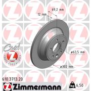 Слика 1 $на Кочионен диск ZIMMERMANN COAT Z 610.3713.20