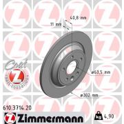 Слика 1 на Кочионен диск ZIMMERMANN COAT Z 610.3714.20