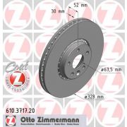 Слика 1 на кочионен диск ZIMMERMANN COAT Z 610.3717.20