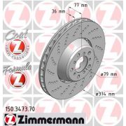 Слика 1 $на Кочионен диск ZIMMERMANN FORMULA Z BRAKE DISC 150.3473.70