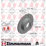 Слика 1 на кочионен диск ZIMMERMANN SPORT BRAKE DISC COAT Z 100.1237.52