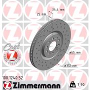 Слика 1 на кочионен диск ZIMMERMANN SPORT BRAKE DISC COAT Z 100.1240.52