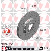 Слика 1 на кочионен диск ZIMMERMANN SPORT BRAKE DISC COAT Z 100.1242.52