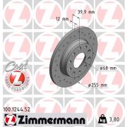 Слика 1 $на Кочионен диск ZIMMERMANN SPORT BRAKE DISC COAT Z 100.1244.52