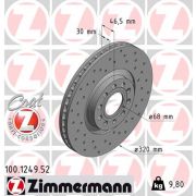 Слика 1 на кочионен диск ZIMMERMANN SPORT BRAKE DISC COAT Z 100.1249.52