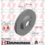 Слика 1 $на Кочионен диск ZIMMERMANN SPORT BRAKE DISC COAT Z 100.3318.52