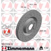 Слика 1 на кочионен диск ZIMMERMANN SPORT BRAKE DISC COAT Z 100.3326.52