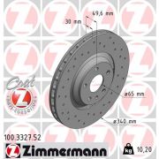 Слика 1 $на Кочионен диск ZIMMERMANN SPORT BRAKE DISC COAT Z 100.3327.52