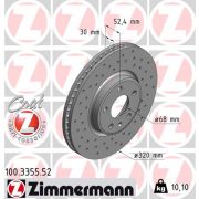 Слика 1 на кочионен диск ZIMMERMANN SPORT BRAKE DISC COAT Z 100.3355.52