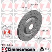 Слика 1 на кочионен диск ZIMMERMANN SPORT BRAKE DISC COAT Z 100.3358.52