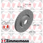 Слика 1 на кочионен диск ZIMMERMANN SPORT BRAKE DISC COAT Z 110.2207.52