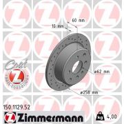 Слика 1 $на Кочионен диск ZIMMERMANN SPORT BRAKE DISC COAT Z 150.1129.52