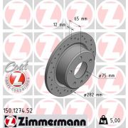 Слика 1 $на Кочионен диск ZIMMERMANN SPORT BRAKE DISC COAT Z 150.1274.52