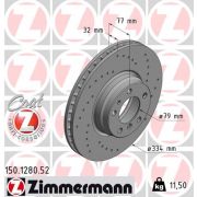 Слика 1 $на Кочионен диск ZIMMERMANN SPORT BRAKE DISC COAT Z 150.1280.52