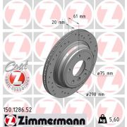 Слика 1 на кочионен диск ZIMMERMANN SPORT BRAKE DISC COAT Z 150.1286.52