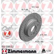 Слика 1 на кочионен диск ZIMMERMANN SPORT BRAKE DISC COAT Z 150.1289.52