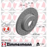 Слика 1 $на Кочионен диск ZIMMERMANN SPORT BRAKE DISC COAT Z 150.2952.52