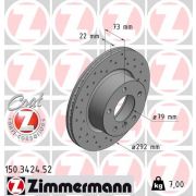 Слика 1 $на Кочионен диск ZIMMERMANN SPORT BRAKE DISC COAT Z 150.3424.52