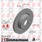 Слика 1 на кочионен диск ZIMMERMANN SPORT BRAKE DISC COAT Z 150.3430.52