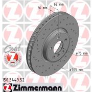 Слика 1 $на Кочионен диск ZIMMERMANN SPORT BRAKE DISC COAT Z 150.3449.52