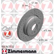 Слика 1 на кочионен диск ZIMMERMANN SPORT BRAKE DISC COAT Z 150.3477.52