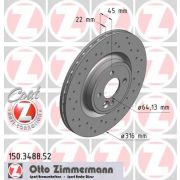 Слика 1 на кочионен диск ZIMMERMANN SPORT BRAKE DISC COAT Z 150.3488.52