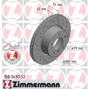 Слика 1 на кочионен диск ZIMMERMANN SPORT BRAKE DISC COAT Z 150.3497.52