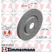 Слика 1 $на Кочионен диск ZIMMERMANN SPORT BRAKE DISC COAT Z 200.2533.52