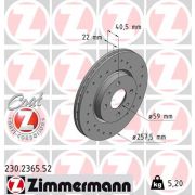 Слика 1 на кочионен диск ZIMMERMANN SPORT BRAKE DISC COAT Z 230.2365.52