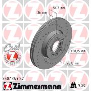 Слика 1 на кочионен диск ZIMMERMANN SPORT BRAKE DISC COAT Z 250.1347.52