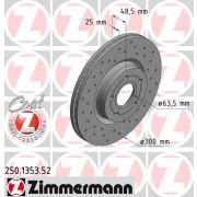 Слика 1 на кочионен диск ZIMMERMANN SPORT BRAKE DISC COAT Z 250.1353.52