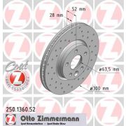 Слика 1 на кочионен диск ZIMMERMANN SPORT BRAKE DISC COAT Z 250.1360.52