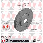 Слика 1 на кочионен диск ZIMMERMANN SPORT BRAKE DISC COAT Z 250.1365.52