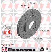 Слика 1 на кочионен диск ZIMMERMANN SPORT BRAKE DISC COAT Z 250.1390.52