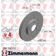 Слика 1 $на Кочионен диск ZIMMERMANN SPORT BRAKE DISC COAT Z 280.3167.52