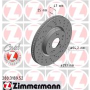 Слика 1 $на Кочионен диск ZIMMERMANN SPORT BRAKE DISC COAT Z 280.3189.52