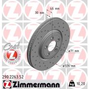 Слика 1 $на Кочионен диск ZIMMERMANN SPORT BRAKE DISC COAT Z 290.2263.52