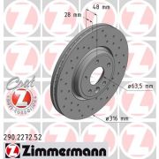 Слика 1 на кочионен диск ZIMMERMANN SPORT BRAKE DISC COAT Z 290.2272.52