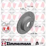 Слика 1 на кочионен диск ZIMMERMANN SPORT BRAKE DISC COAT Z 400.1412.52