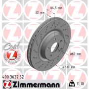 Слика 1 на кочионен диск ZIMMERMANN SPORT BRAKE DISC COAT Z 400.3637.52