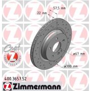 Слика 1 на кочионен диск ZIMMERMANN SPORT BRAKE DISC COAT Z 400.3657.52