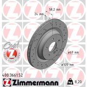 Слика 1 на кочионен диск ZIMMERMANN SPORT BRAKE DISC COAT Z 400.3661.52